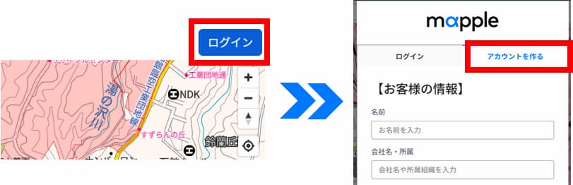 アカウント作成