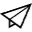 紙飛行機アイコン_black